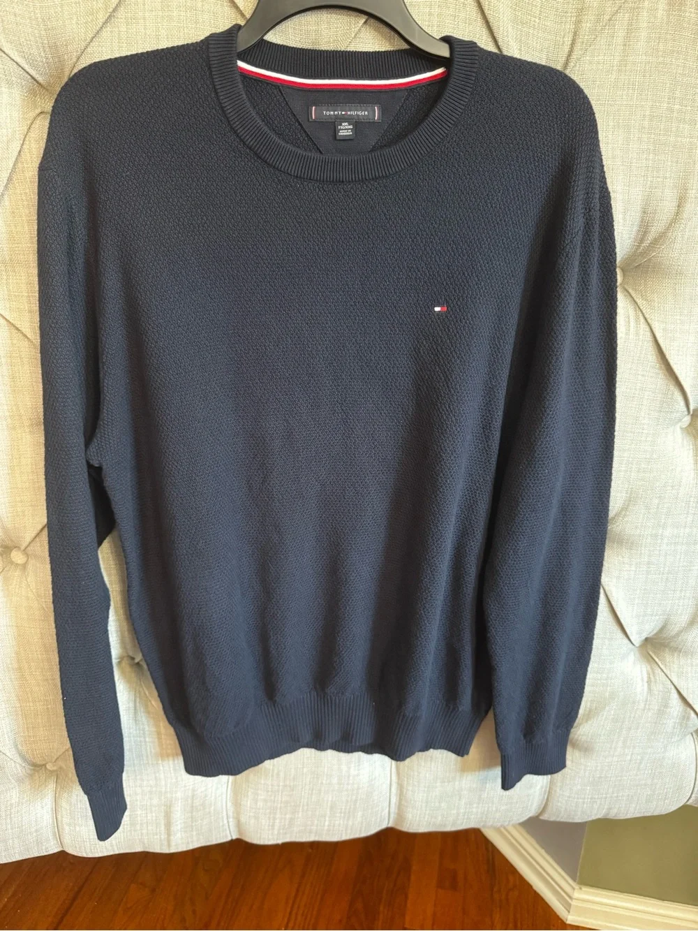 Tommy Hilfiger Navy Crewneck Knit Sweater